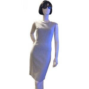 Zara Basic Grey Fitted Midi Dress, Size XS